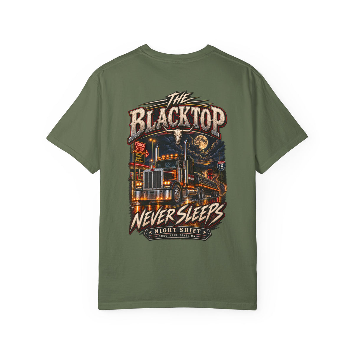 The Blacktop Never Sleeps Vintage Trucking Tee