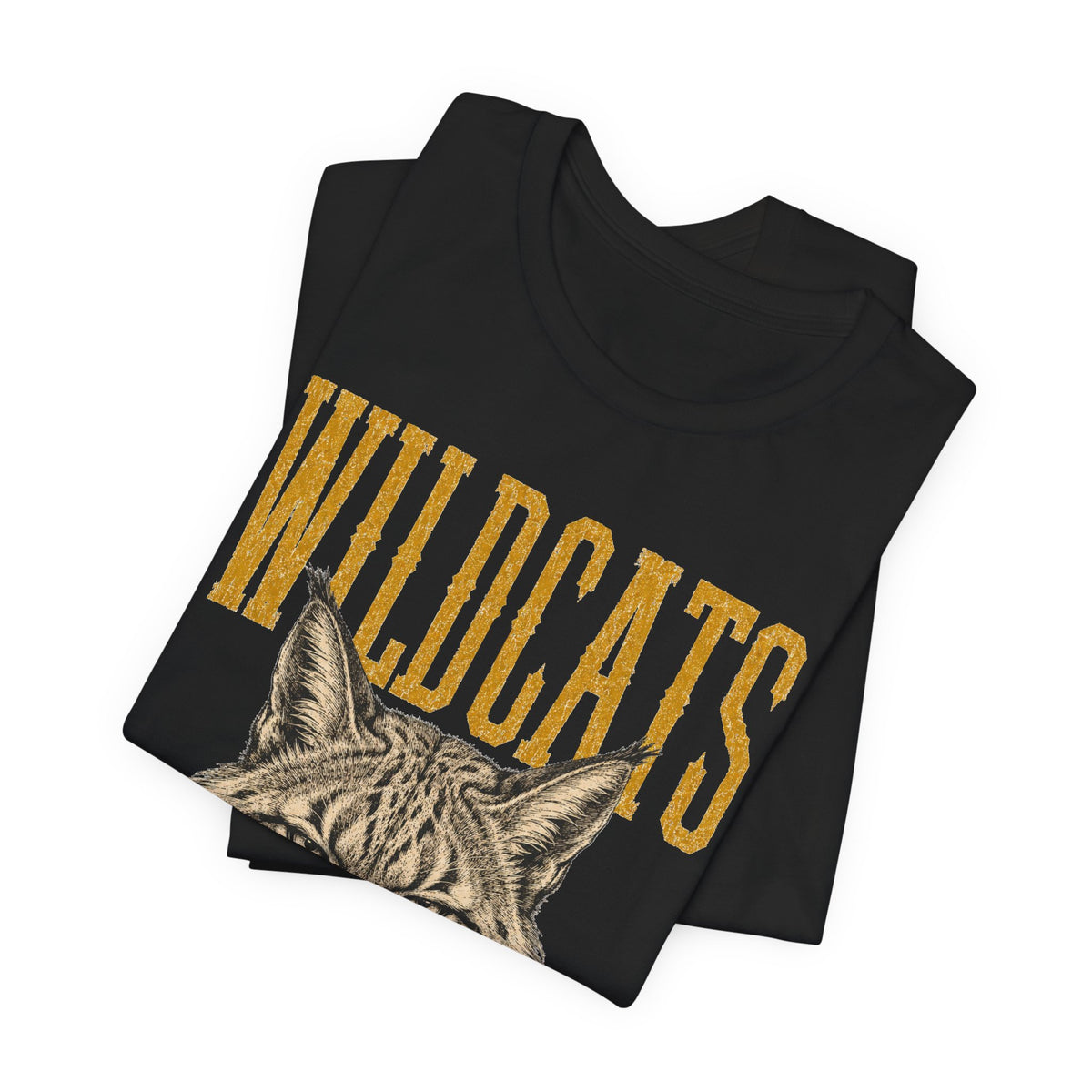 Vintage Wildcats Mascot Bella+Canvas Tee