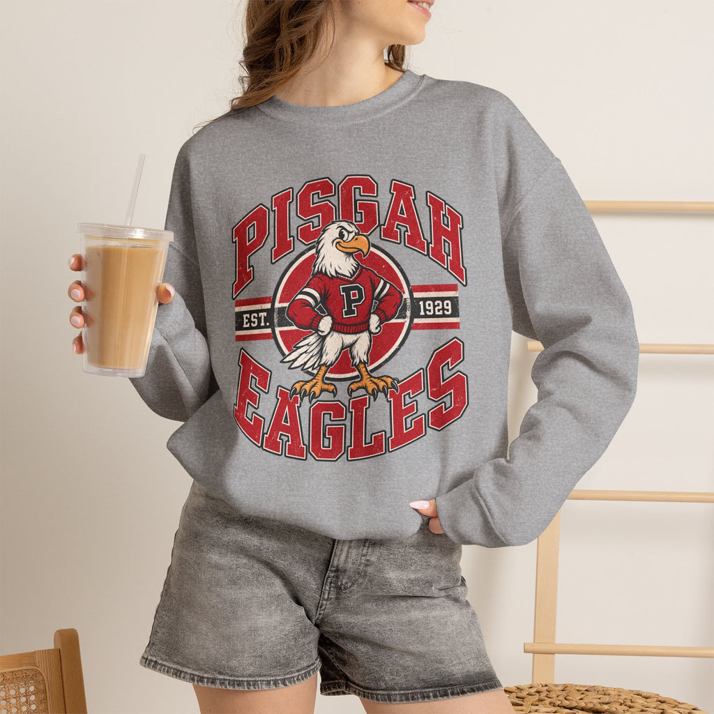 Pisgah Eagles Old School Mascot Crewneck