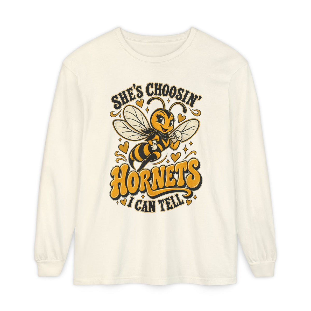 She’s Choosin’ Hornets, I Can Tell Vintage Long-Sleeve Tee