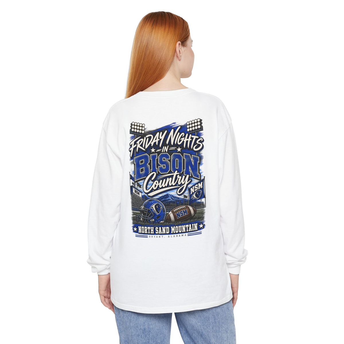 Friday Nights in Bison Country Comfort Colors Long Sleeve