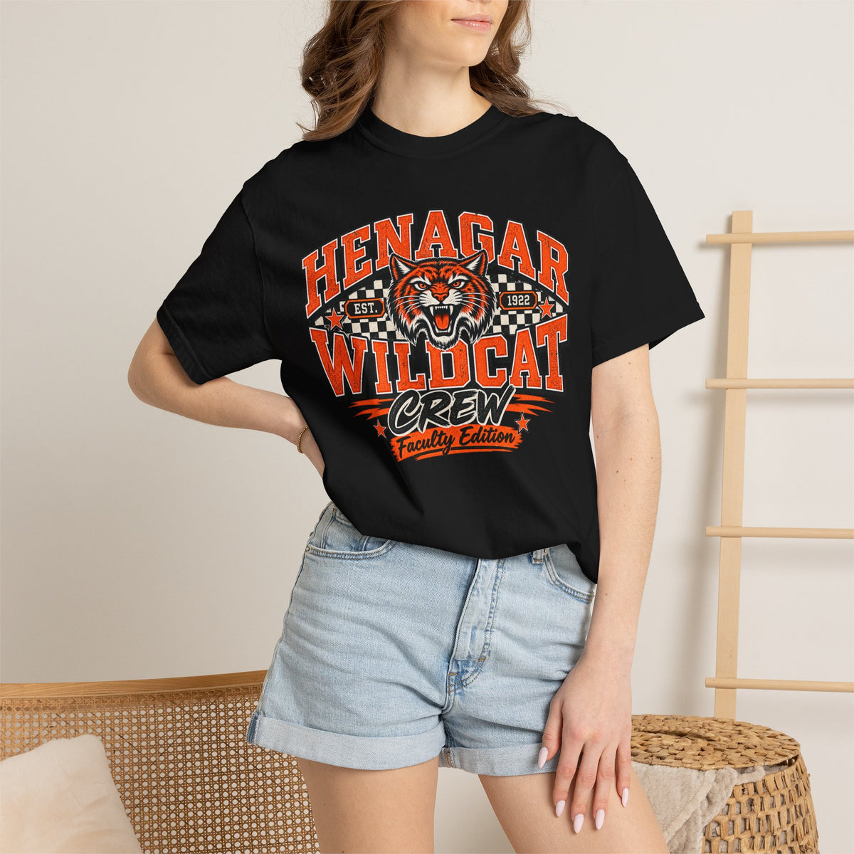 Henagar Wildcat Crew Faculty Edition Comfort Colors Tee