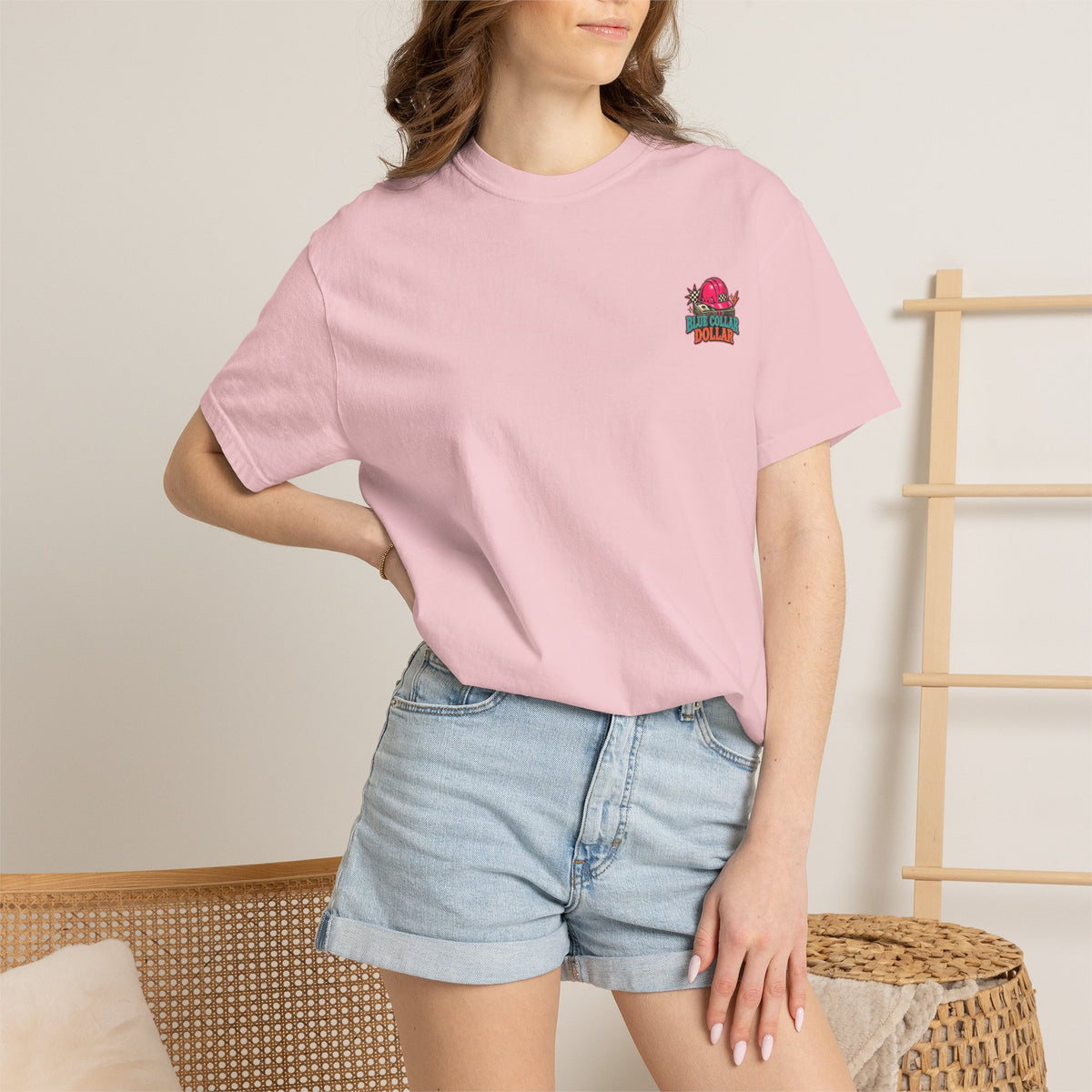 Spending That Blue Collar Dollar Pink Hard Hat Tee