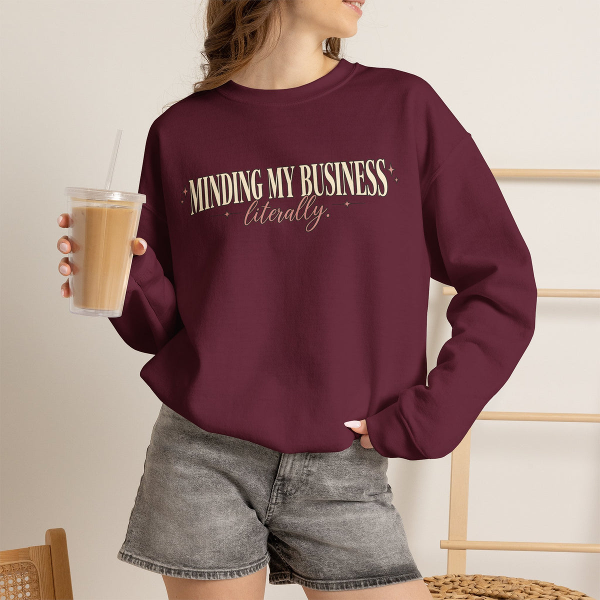 Minding My Business Literally Crewneck