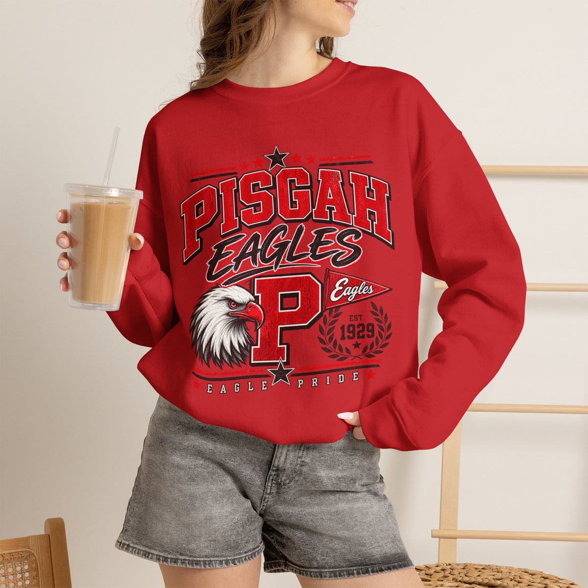 Pisgah Eagles Retro Varsity Crewneck