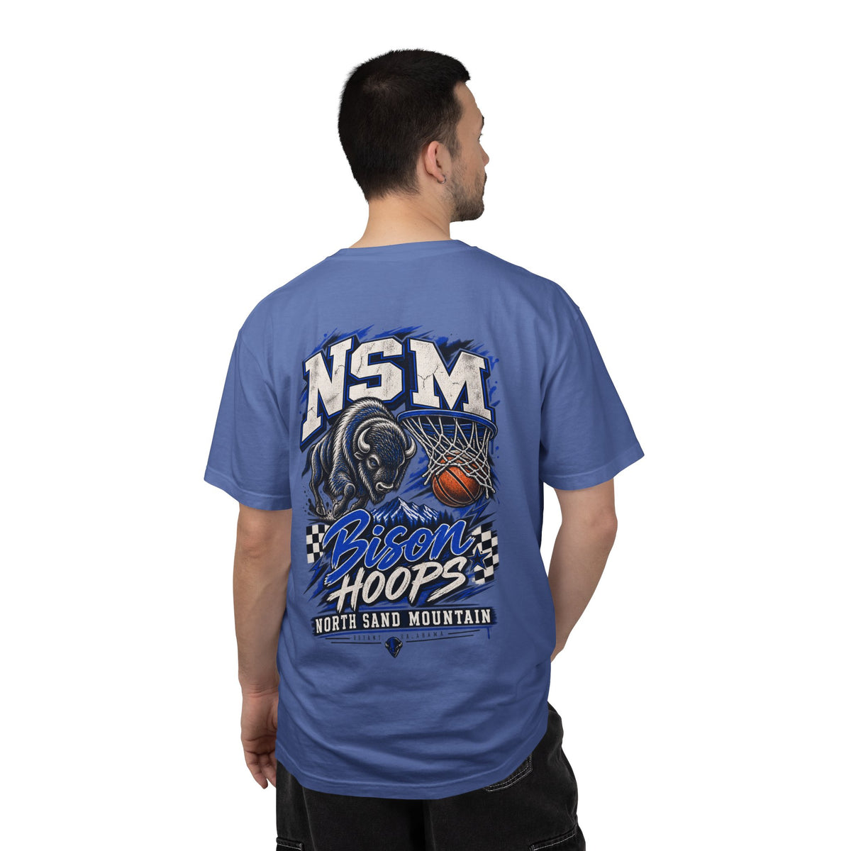NSM Bison Hoops Front & Back Tee