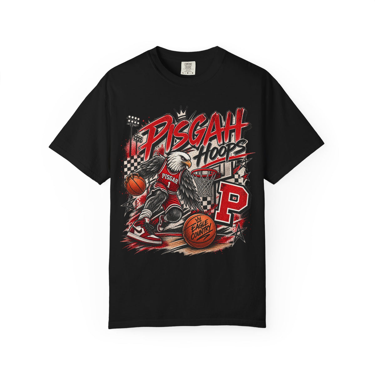 Pisgah Hoops Retro Basketball Graphic Tee