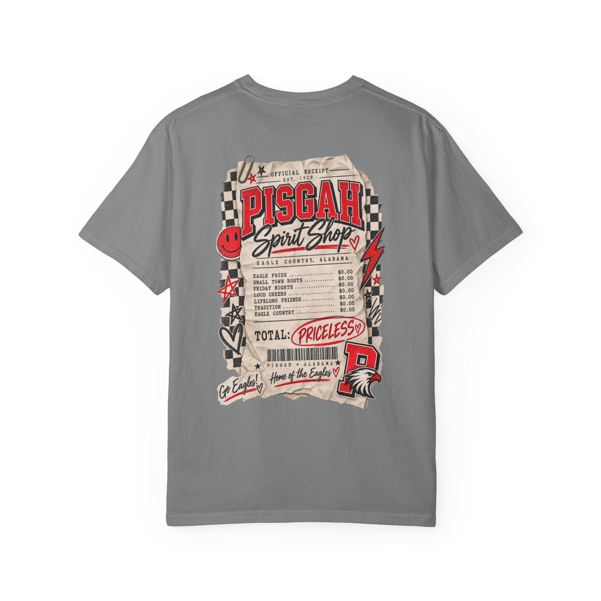 Pisgah Eagles Spirit Shop Receipt Comfort Colors Tee