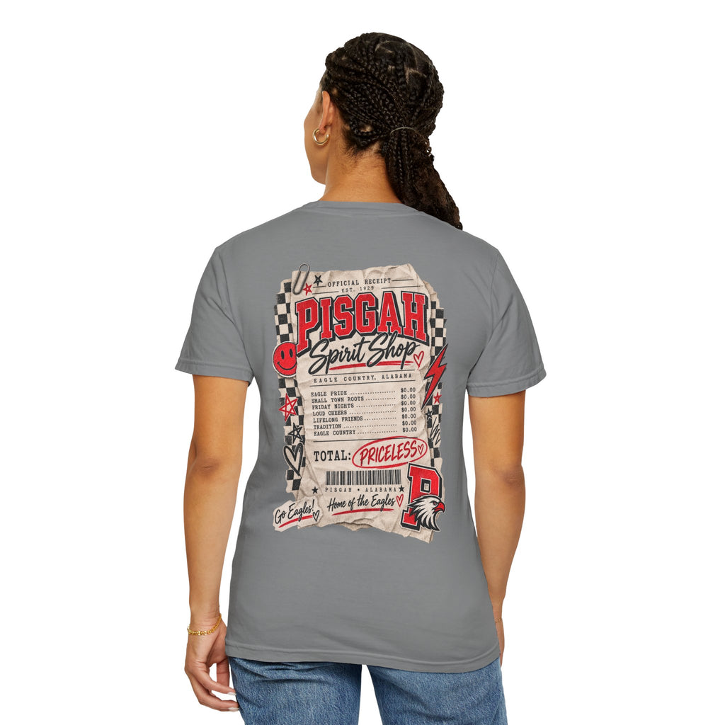 Pisgah Eagles Spirit Shop Receipt Comfort Colors Tee