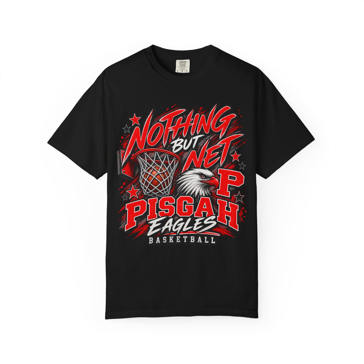 Pisgah Eagles Nothing But Net Basketball Graphic Tee