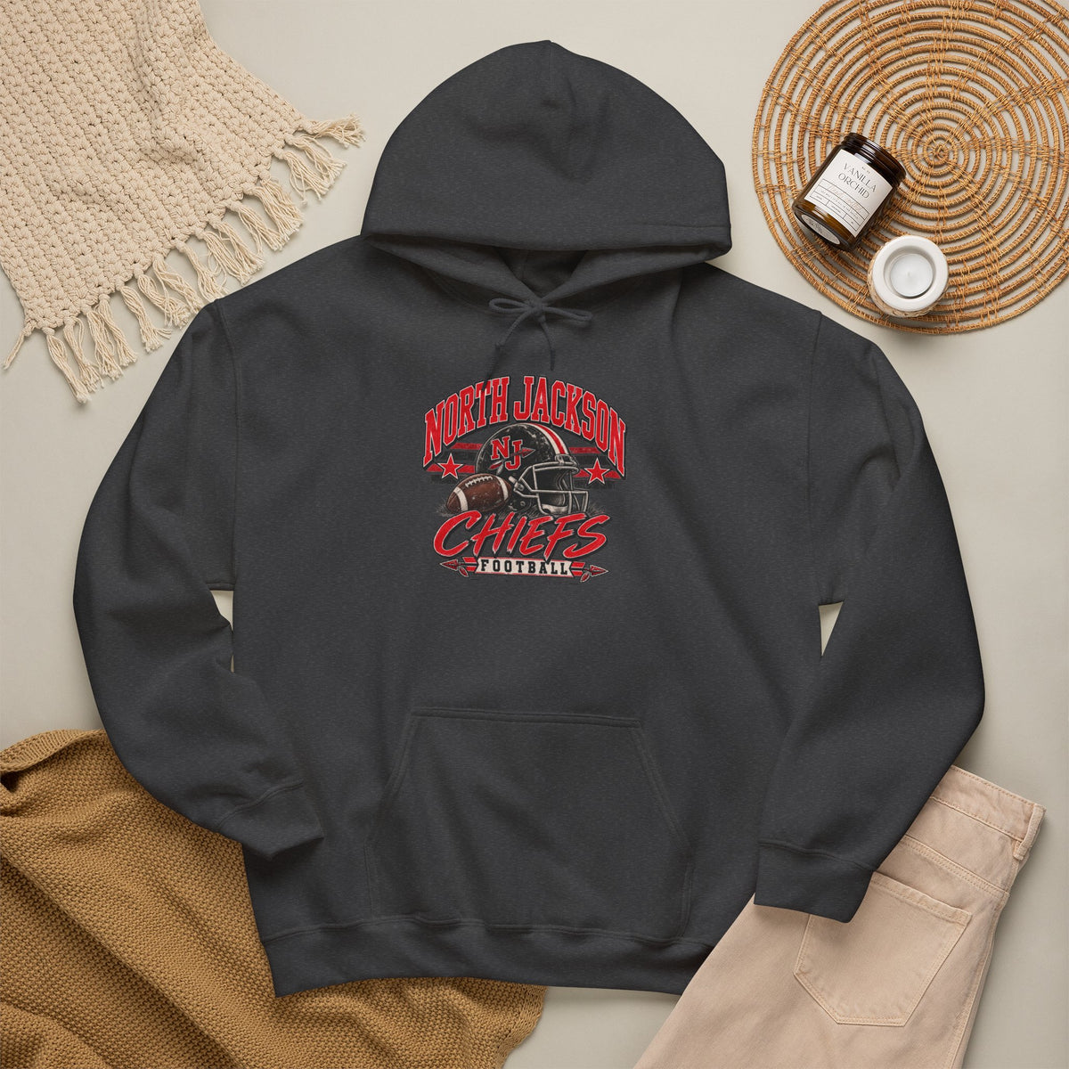 North Jackson Chiefs Vintage Football Hoodie