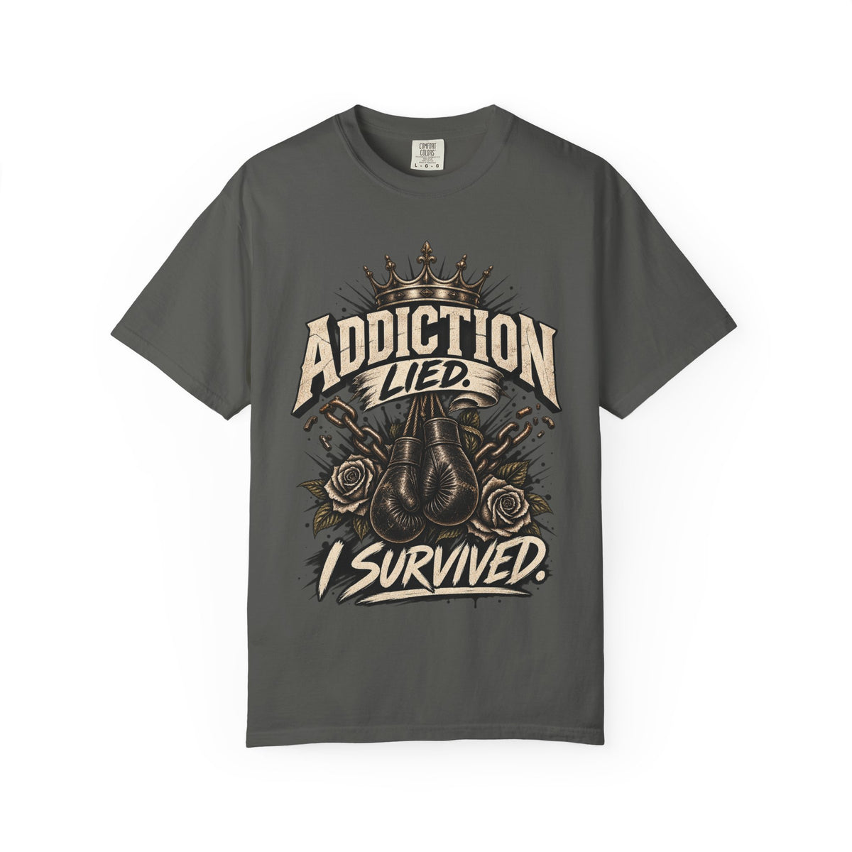 Addiction Tried. I Survived. Vintage Graphic Tee