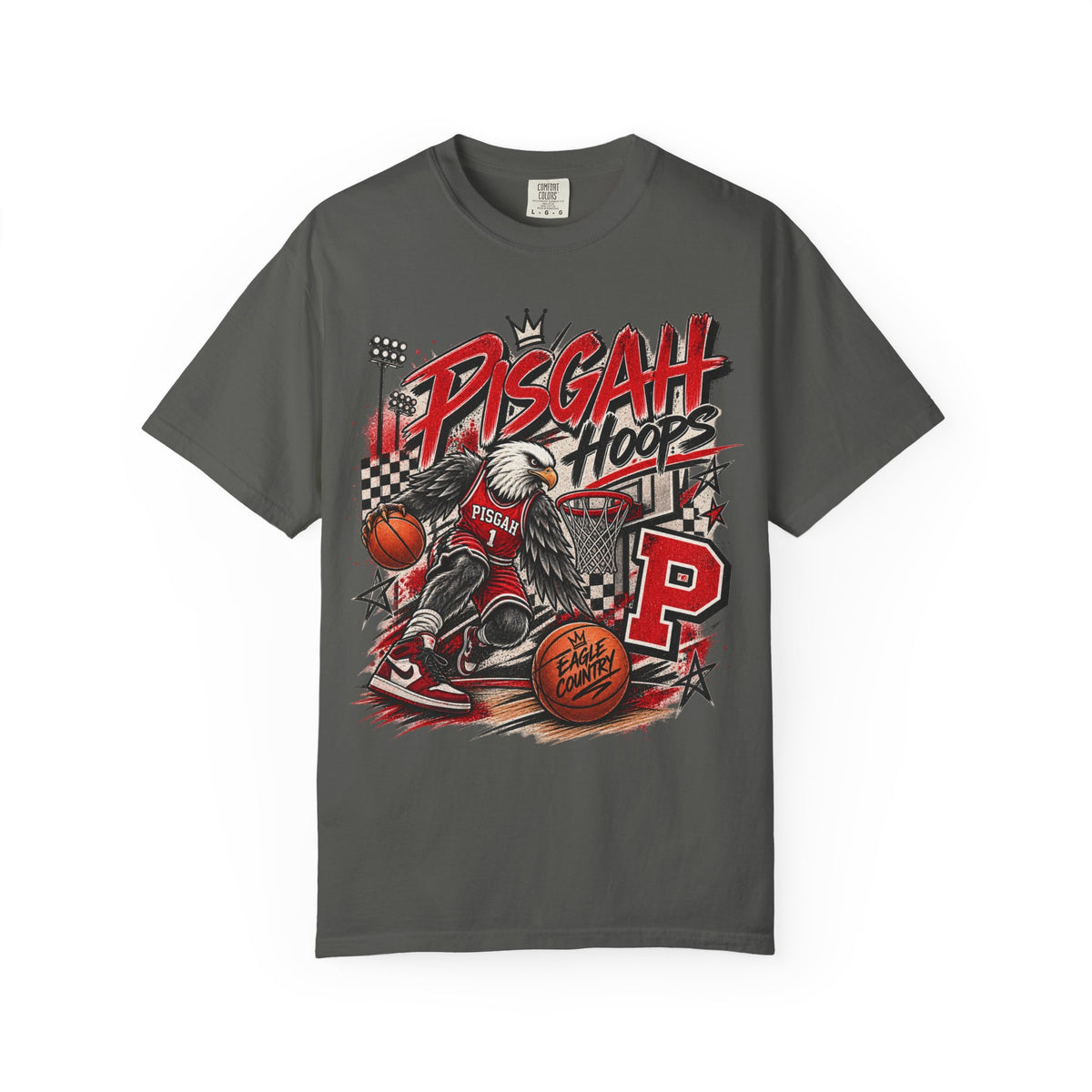 Pisgah Hoops Retro Basketball Graphic Tee