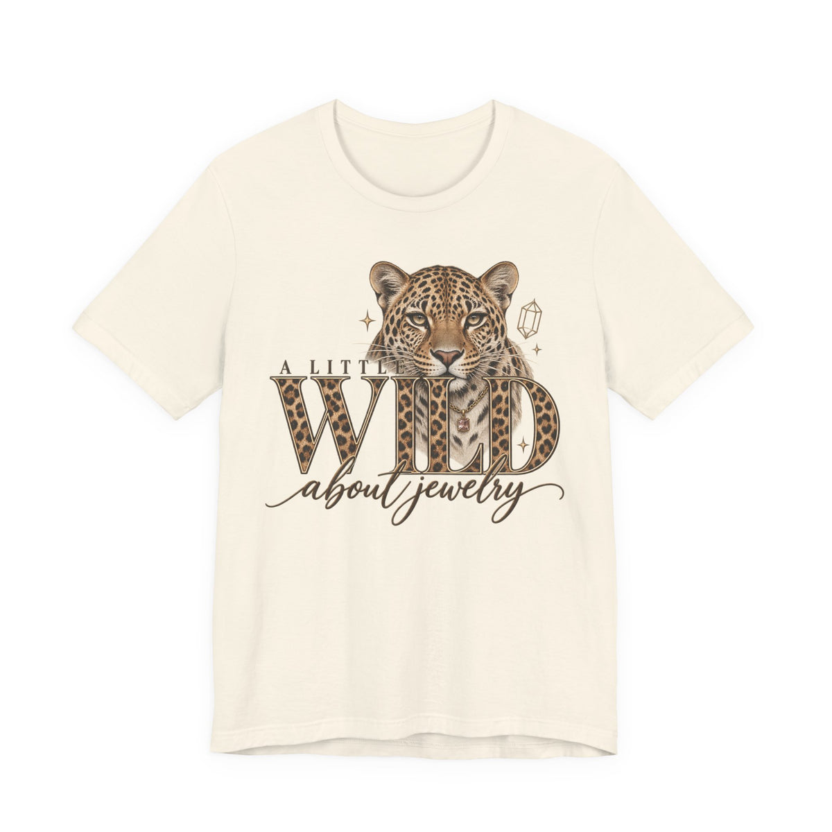 A Little Wild About Jewelry Leopard Graphic Tee
