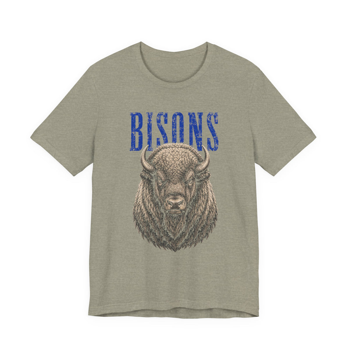 Vintage Bisons Mascot Bella+Canvas Graphic Tee