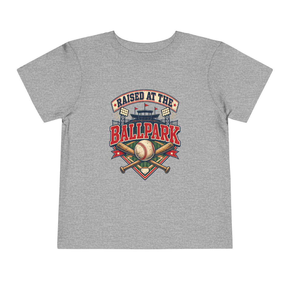 Raised at the Ballpark Toddler Baseball Tee