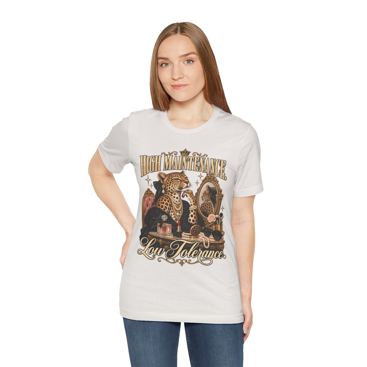 High Maintenance, Low Tolerance Leopard Graphic Tee
