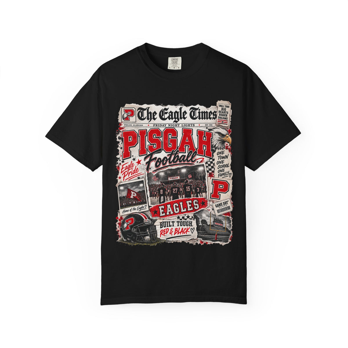 The Eagle Times Pisgah Football Graphic Tee
