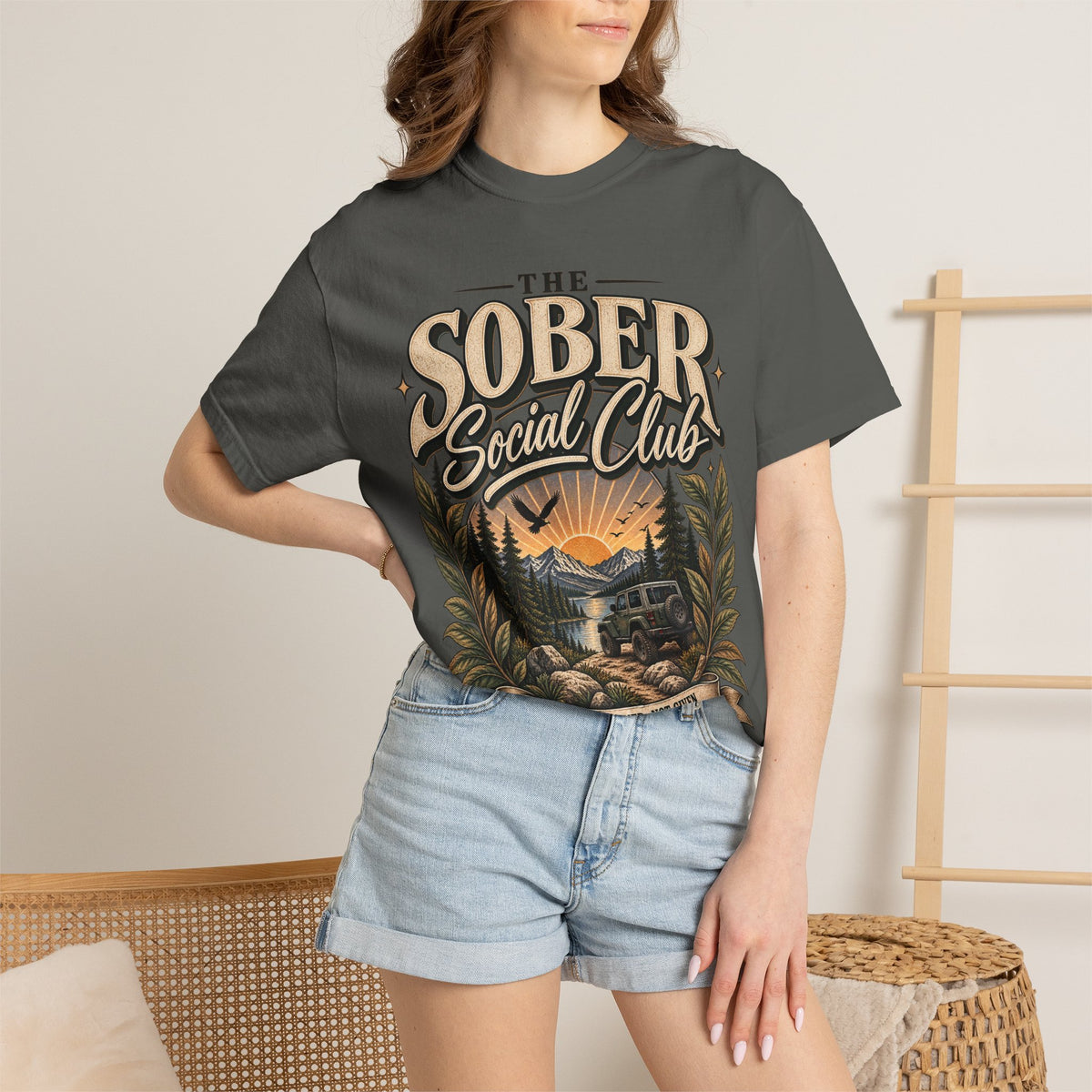 The Sober Social Club Vintage Graphic Tee