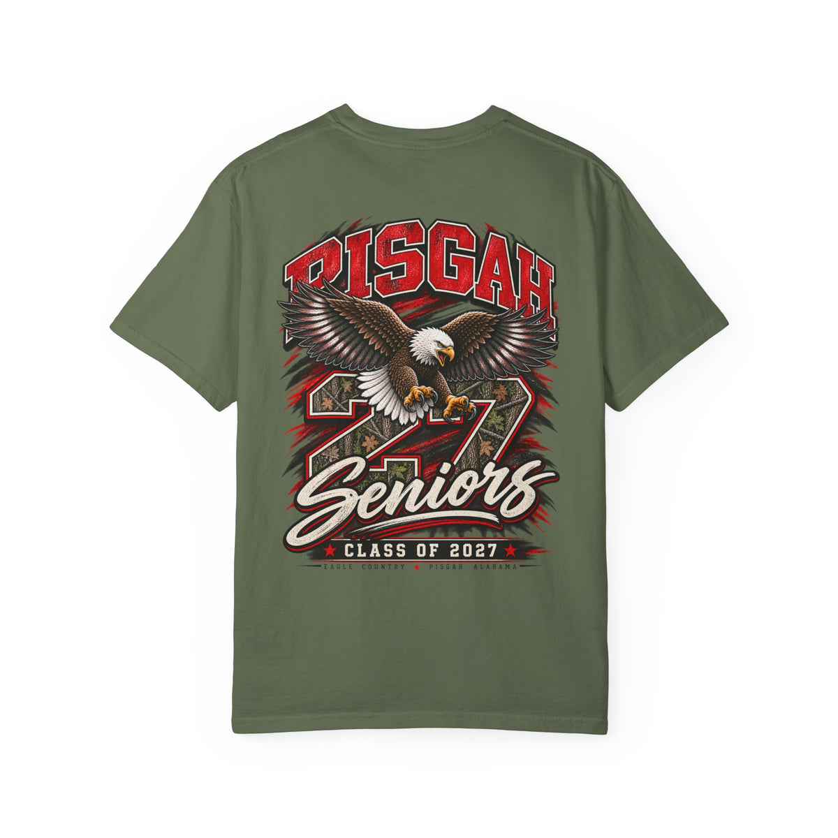 Pisgah Eagles Senior 2027 Camo Graphic Tee