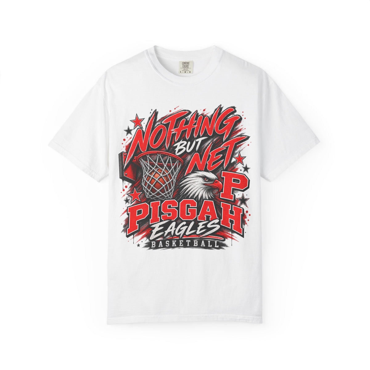 Pisgah Eagles Nothing But Net Basketball Graphic Tee