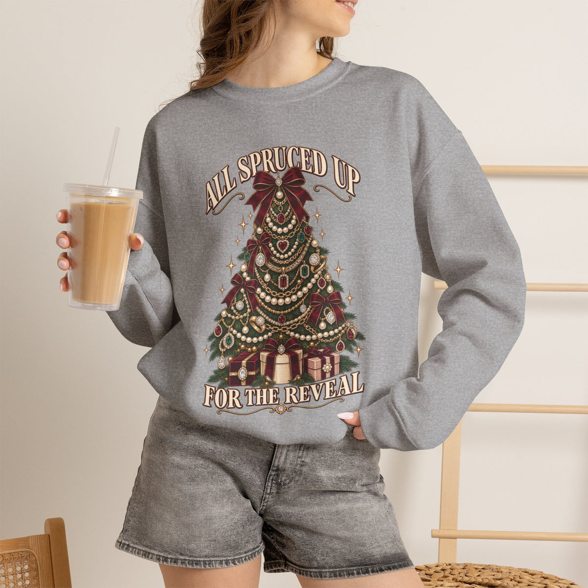 All Spruced Up for the Reveal Crewneck