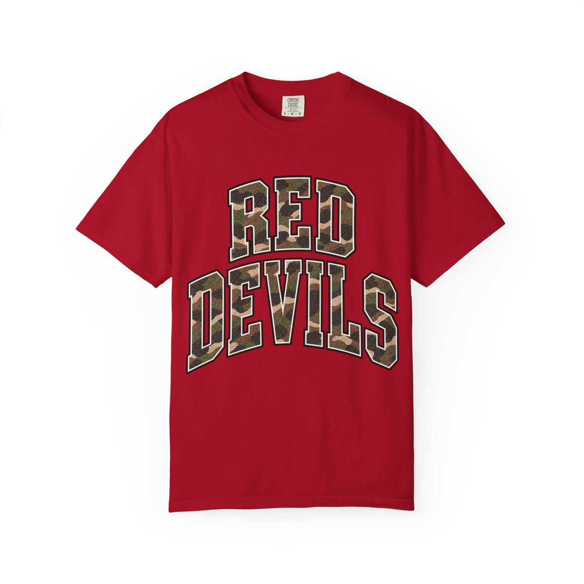 Red Devils Vintage Camo Comfort Colors Tee