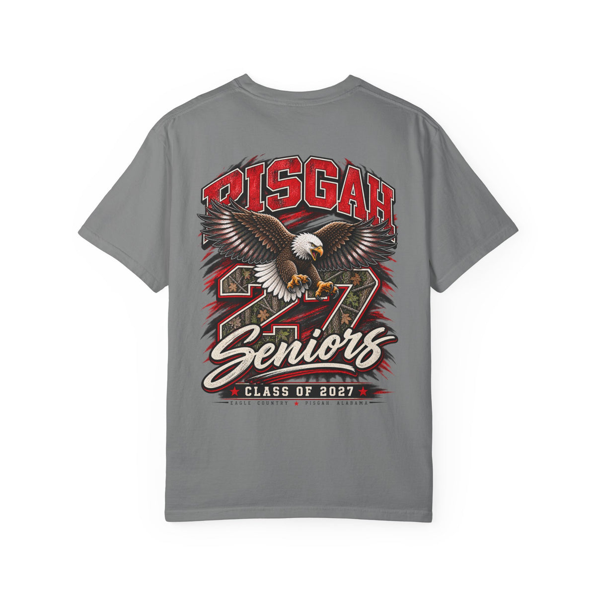 Pisgah Eagles Senior 2027 Camo Graphic Tee