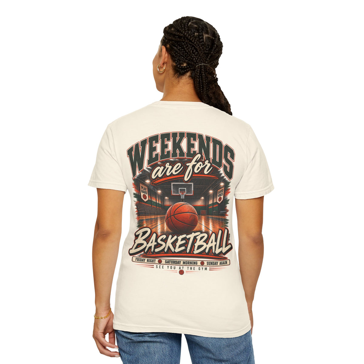 Weekends Are for Basketball Comfort Colors Tee