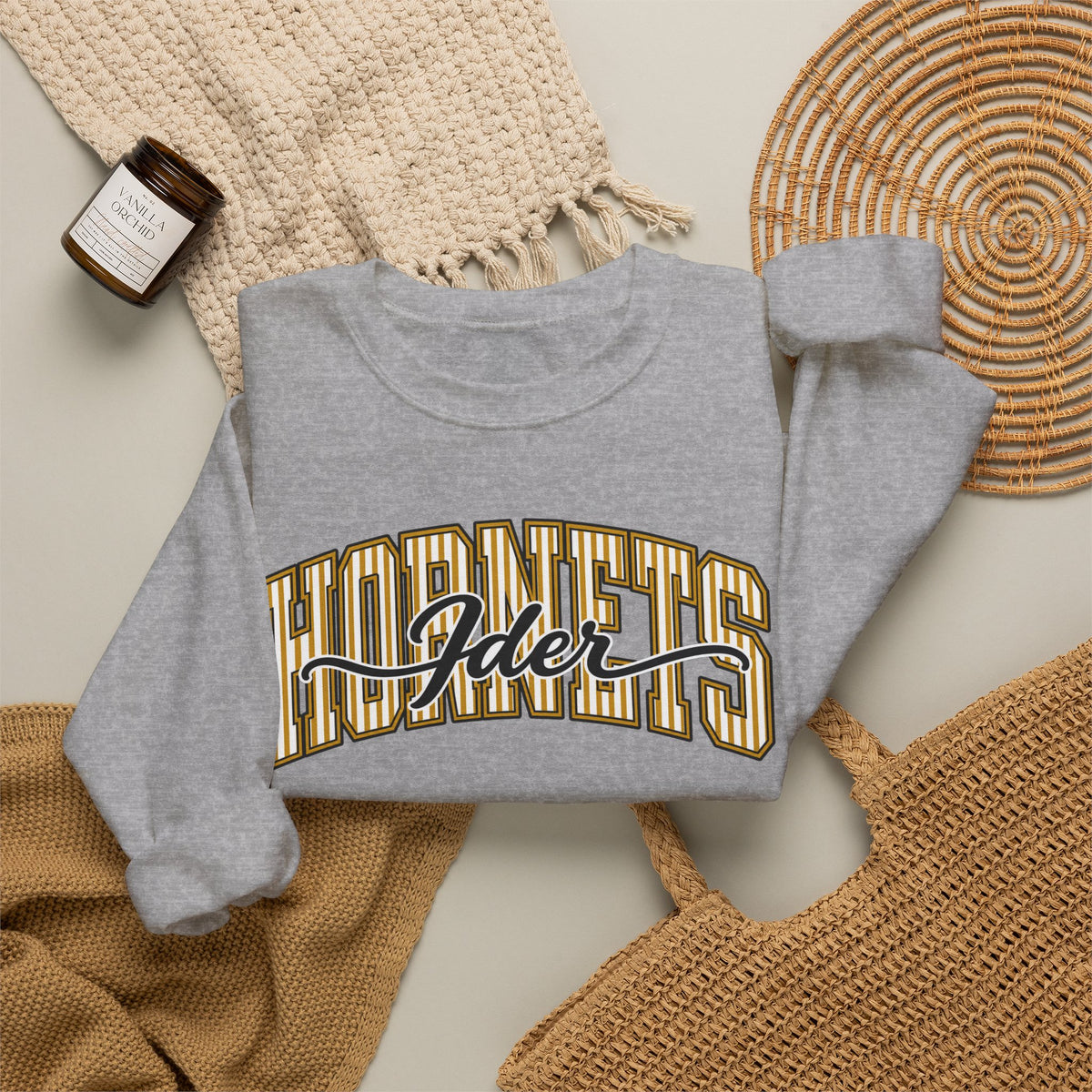 Ider Pinstripe Hornets Crewneck