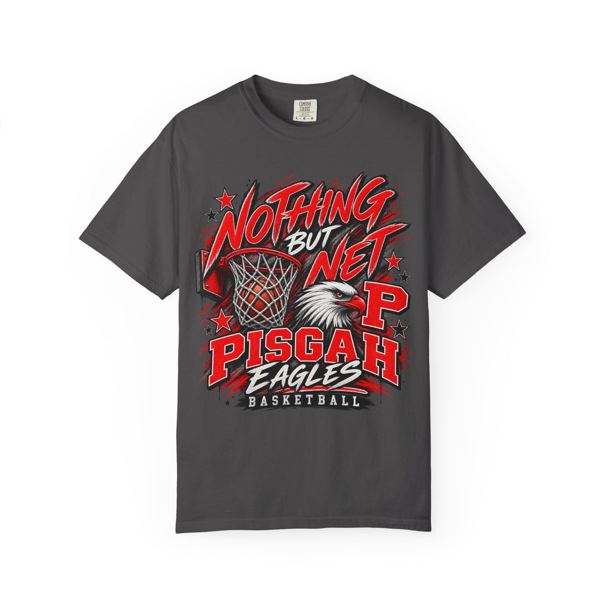 Pisgah Eagles Nothing But Net Basketball Graphic Tee