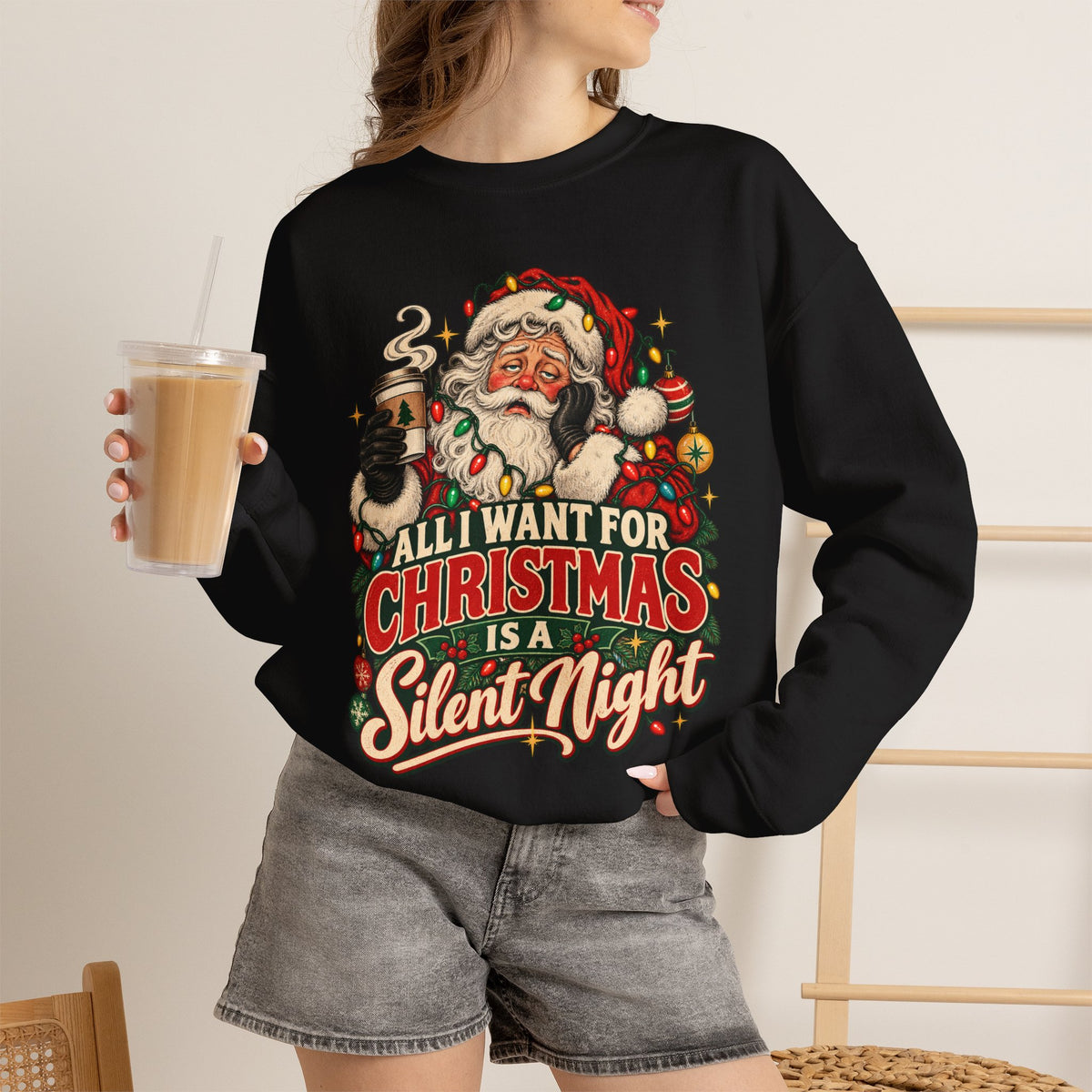 All I Want for Christmas Is a Silent Night Crewneck