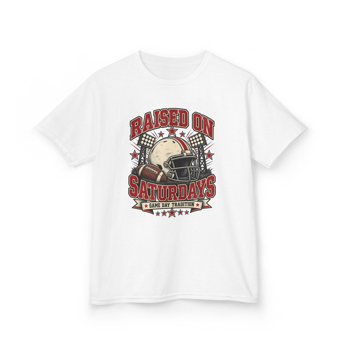 Raised on Saturdays Youth Game Day Tee