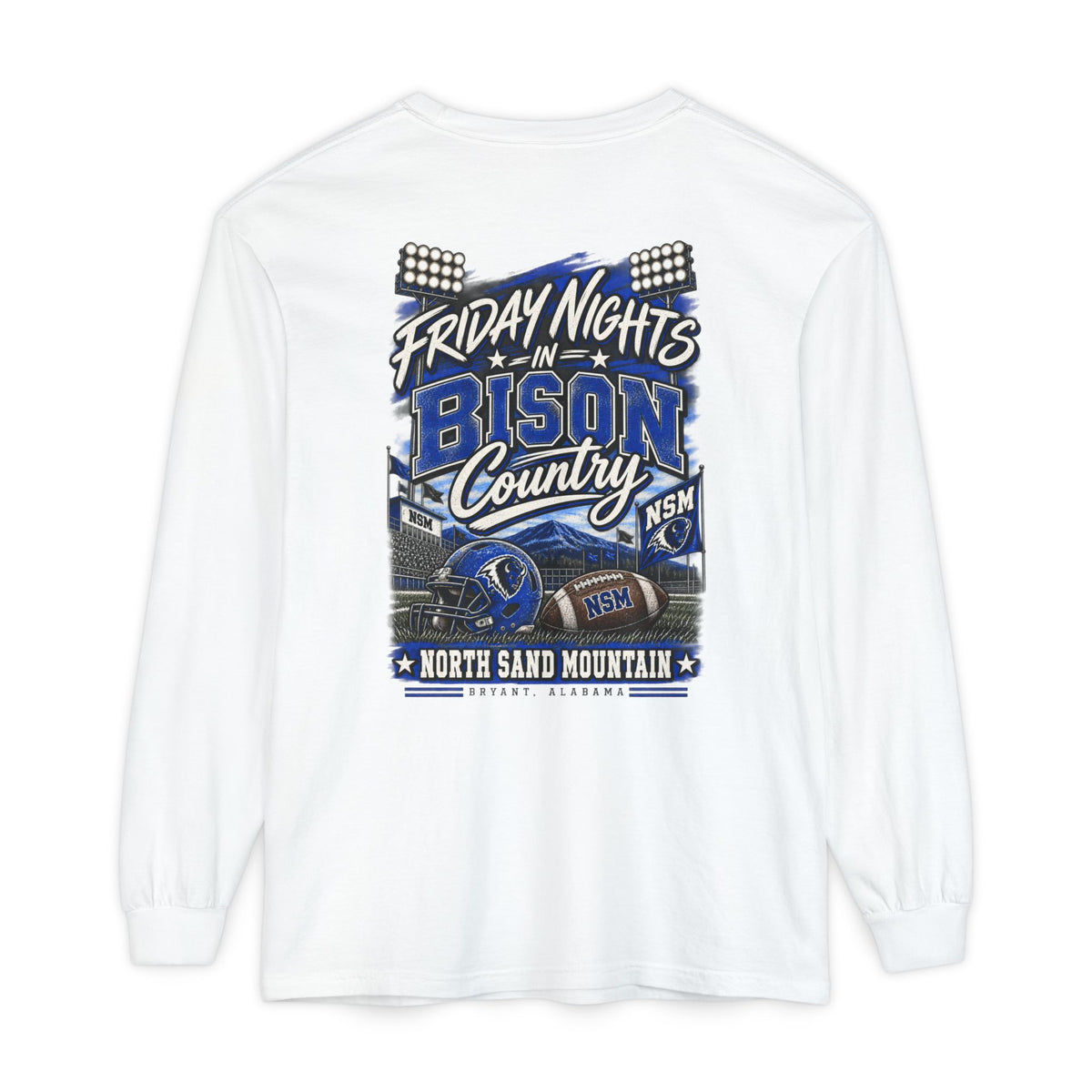 Friday Nights in Bison Country Comfort Colors Long Sleeve