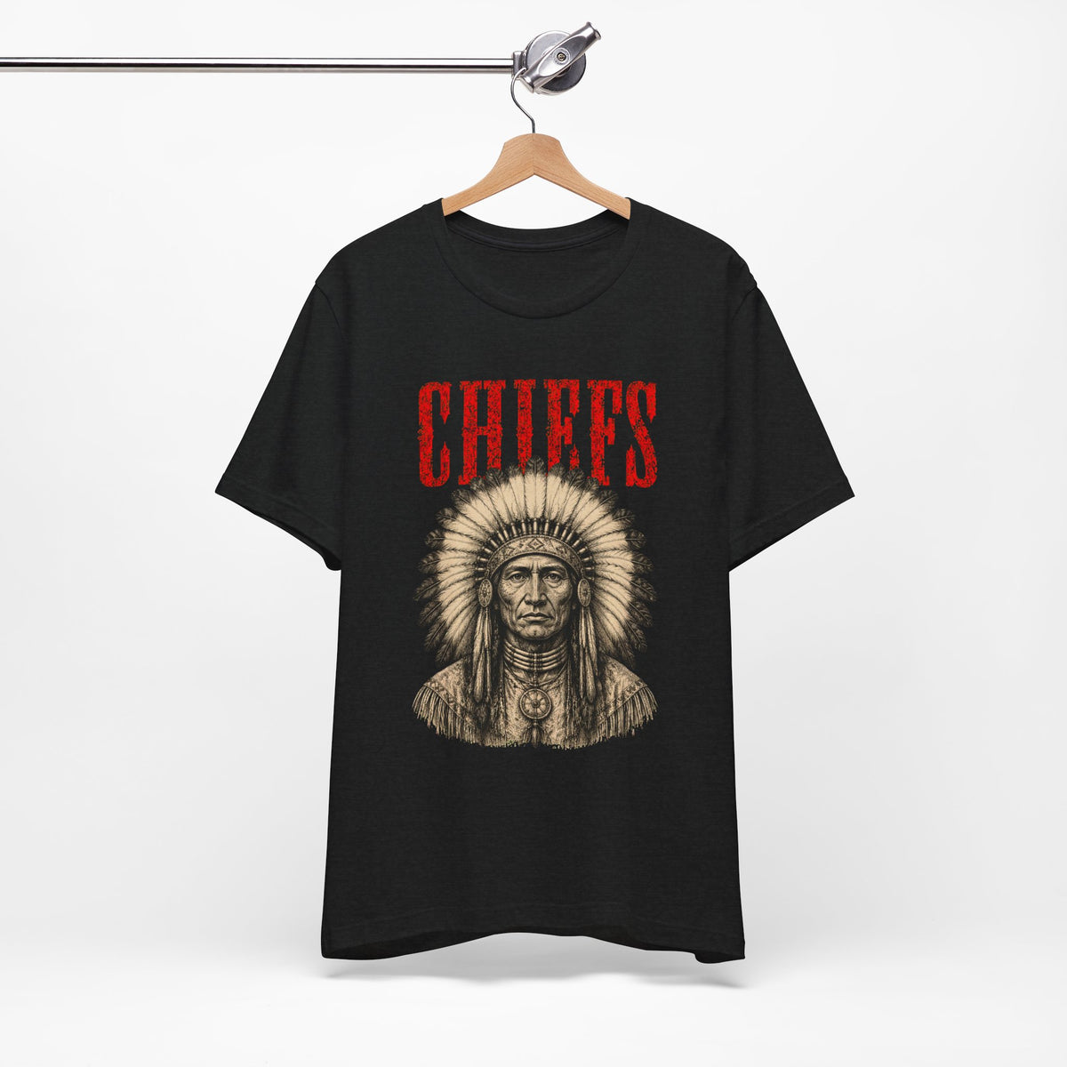Vintage Chiefs Mascot Bella+Canvas Tee