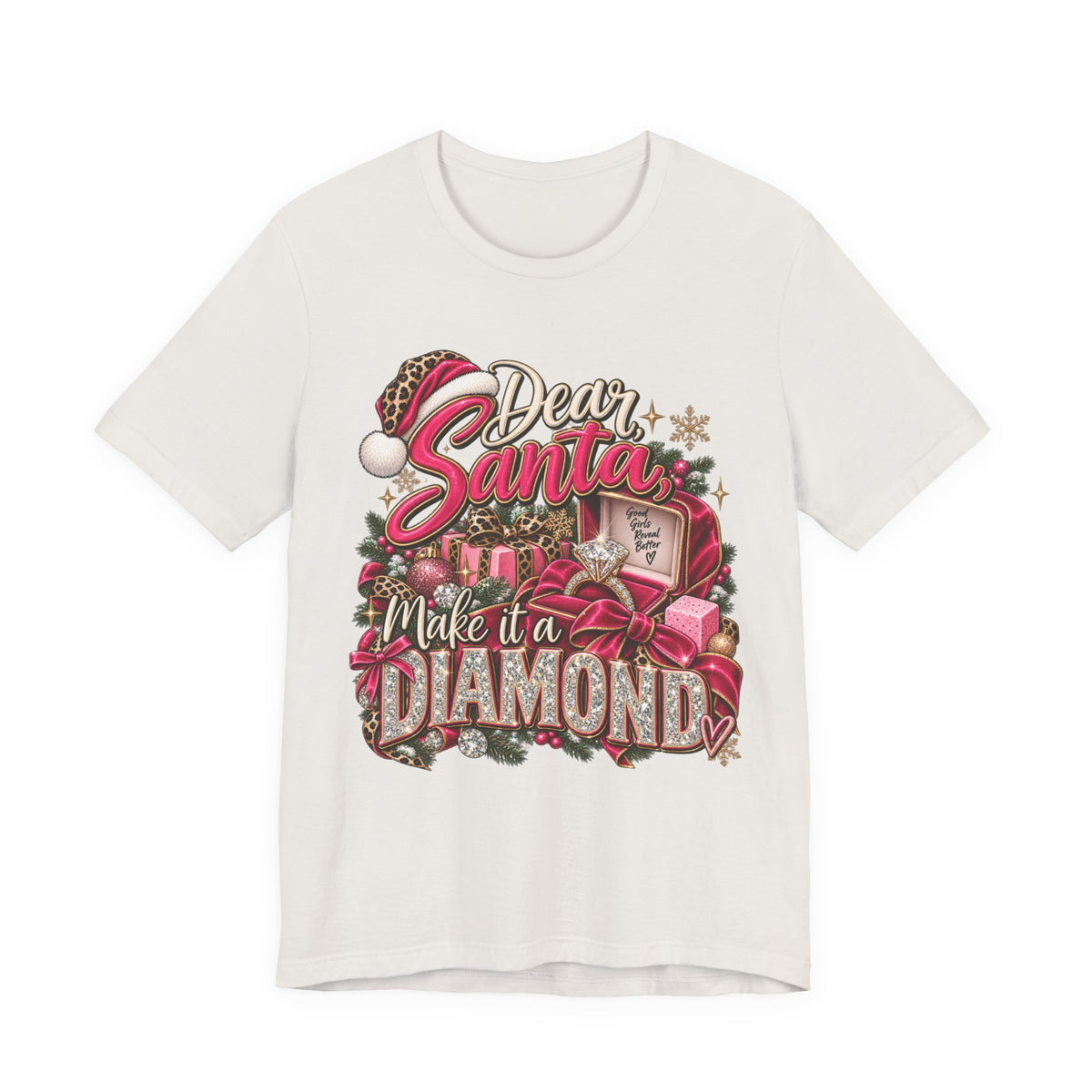 “Dear Santa Make It a Diamond” Festive Graphic Tee
