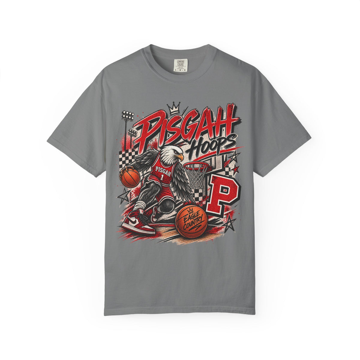 Pisgah Hoops Retro Basketball Graphic Tee
