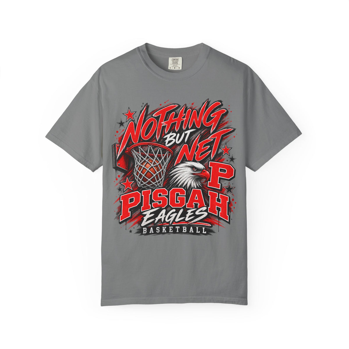 Pisgah Eagles Nothing But Net Basketball Graphic Tee