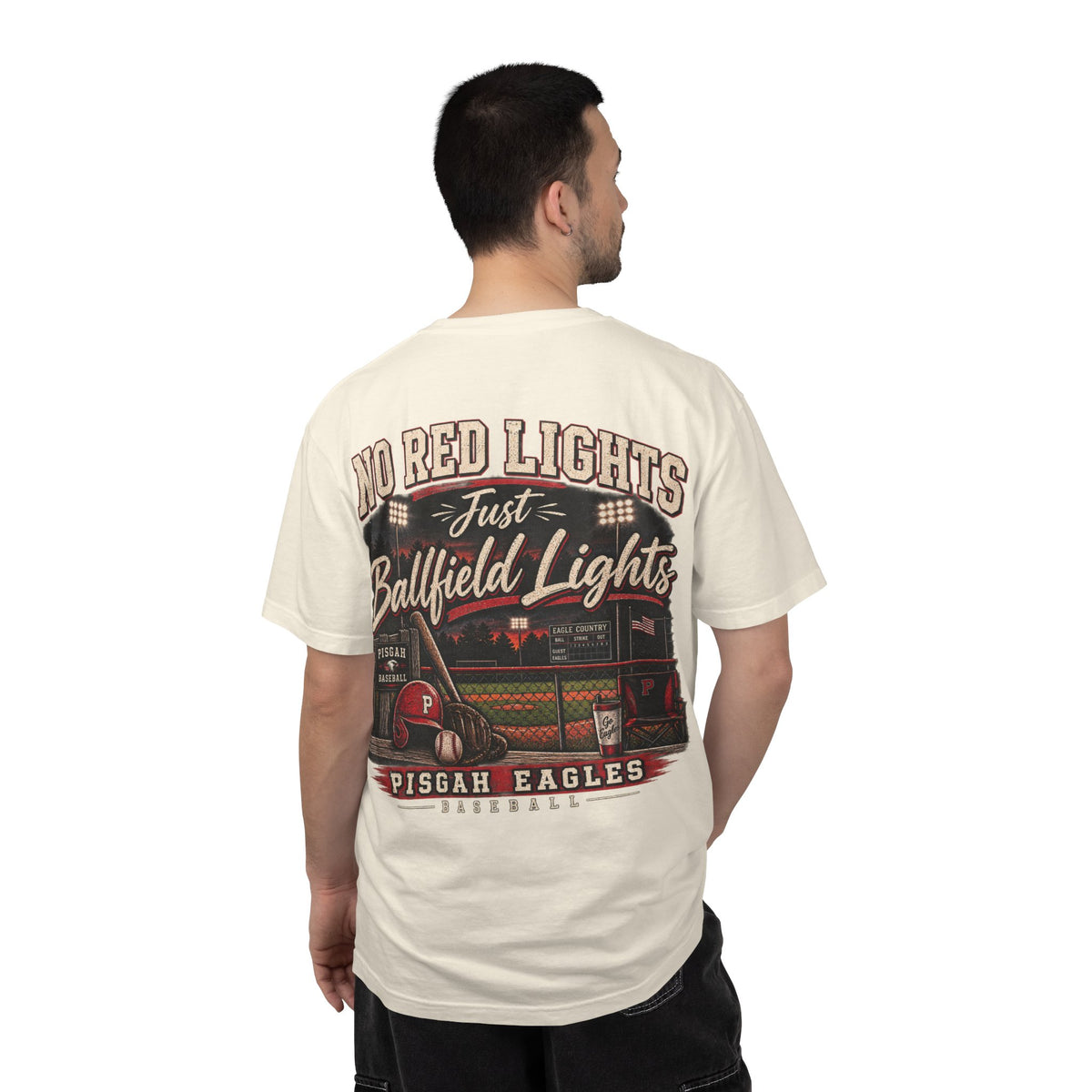 Pisgah Eagles No Red Lights Baseball Tee