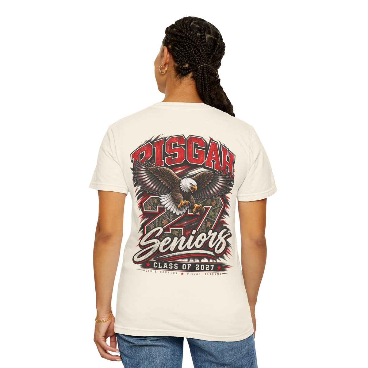 Pisgah Eagles Senior 2027 Camo Graphic Tee