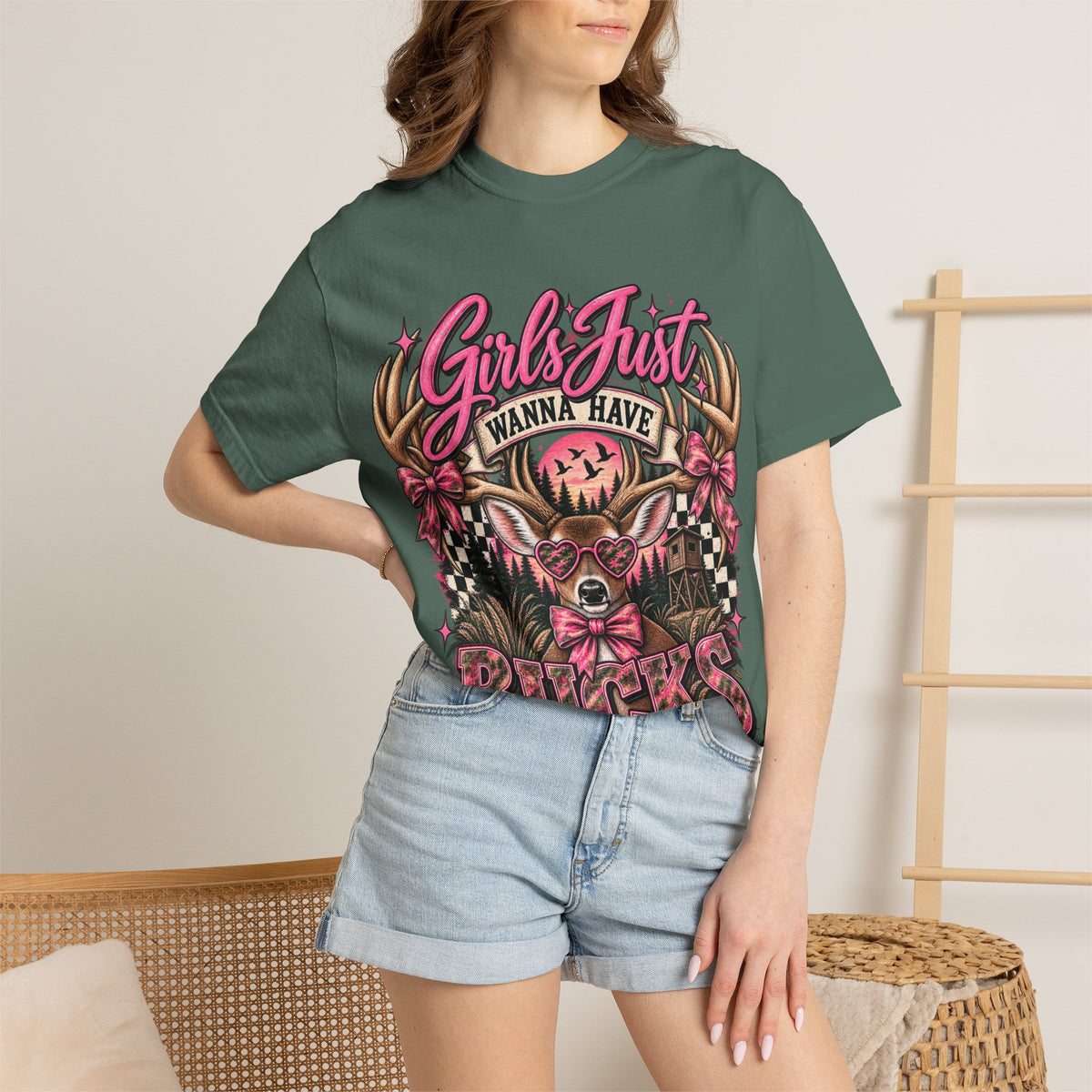Girls Just Wanna Have Bucks Vintage Hunting Tee
