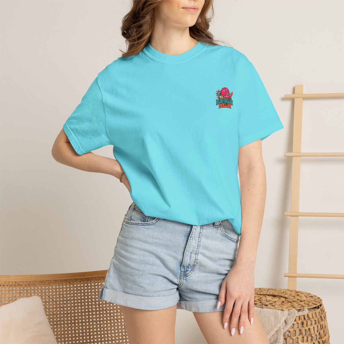 Spending That Blue Collar Dollar Pink Hard Hat Tee