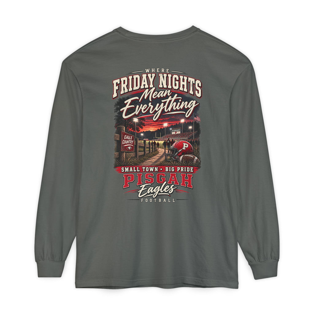 Pisgah Eagles Friday Night Lights Comfort Colors Long Sleeve