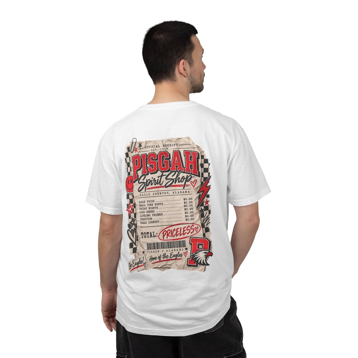 Pisgah Eagles Spirit Shop Receipt Comfort Colors Tee
