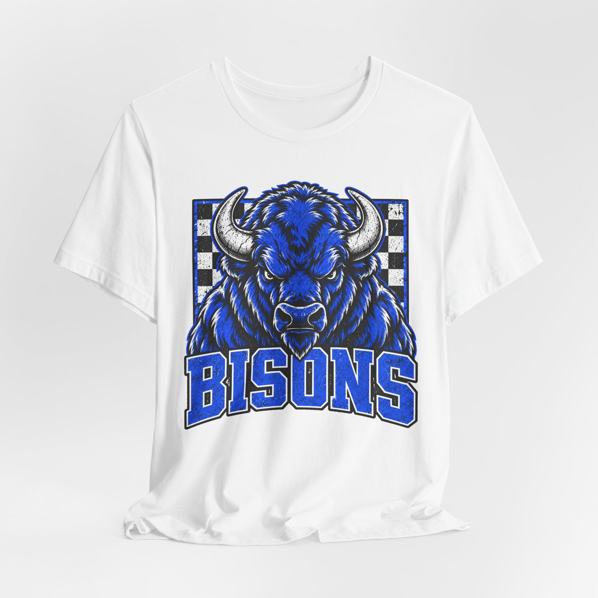 Vintage Bisons Checkerboard Graphic Tee
