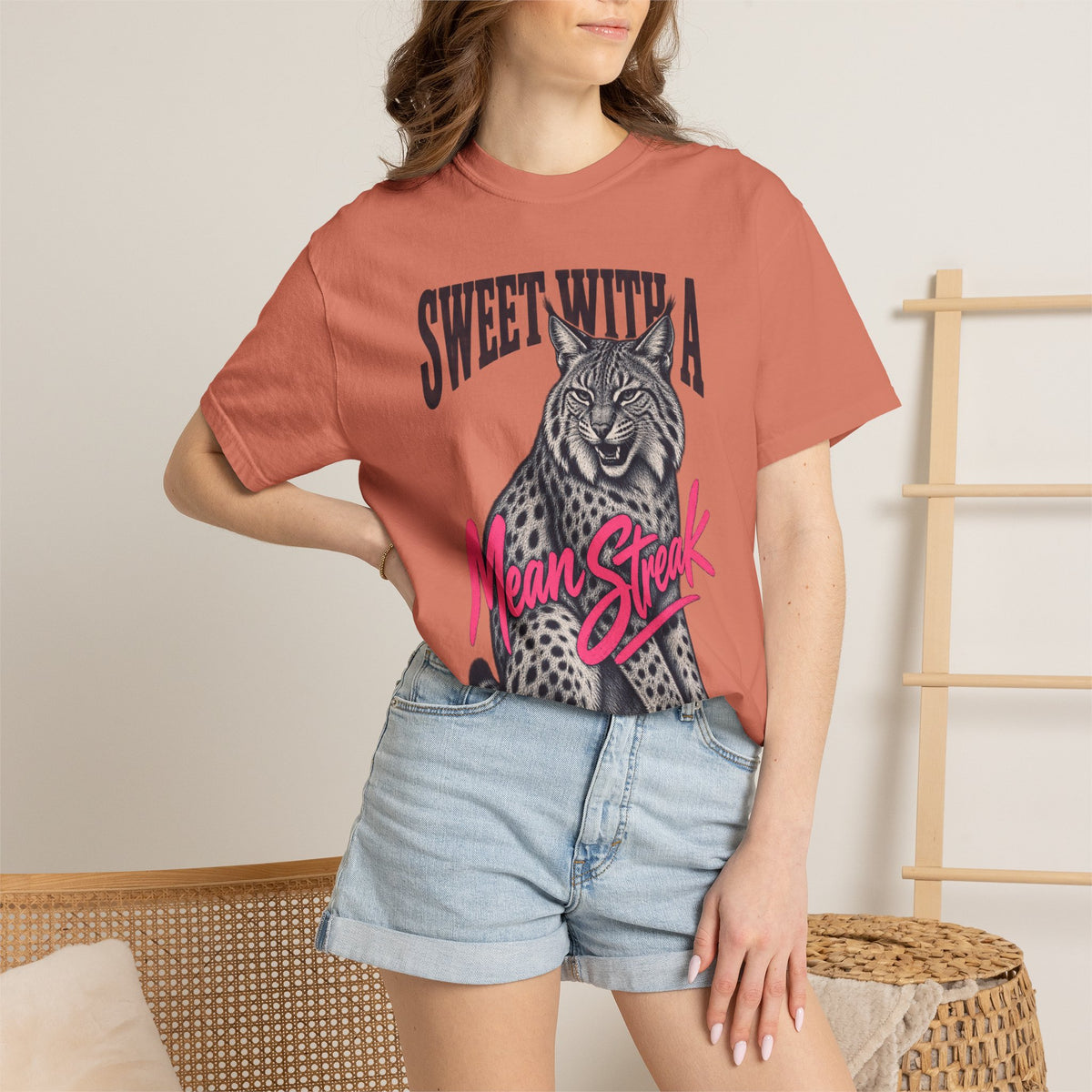 Sweet With a Mean Streak Bobcat Graphic Tee