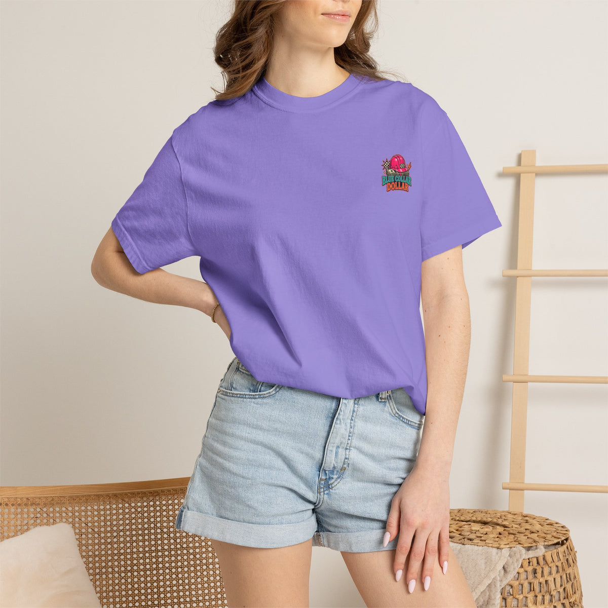 Spending That Blue Collar Dollar Pink Hard Hat Tee
