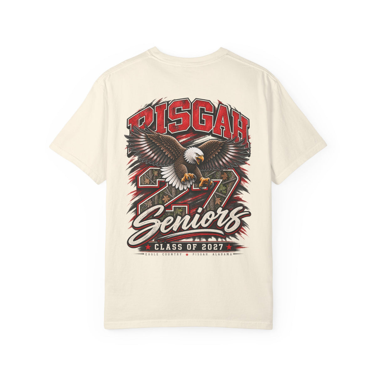Pisgah Eagles Senior 2027 Camo Graphic Tee