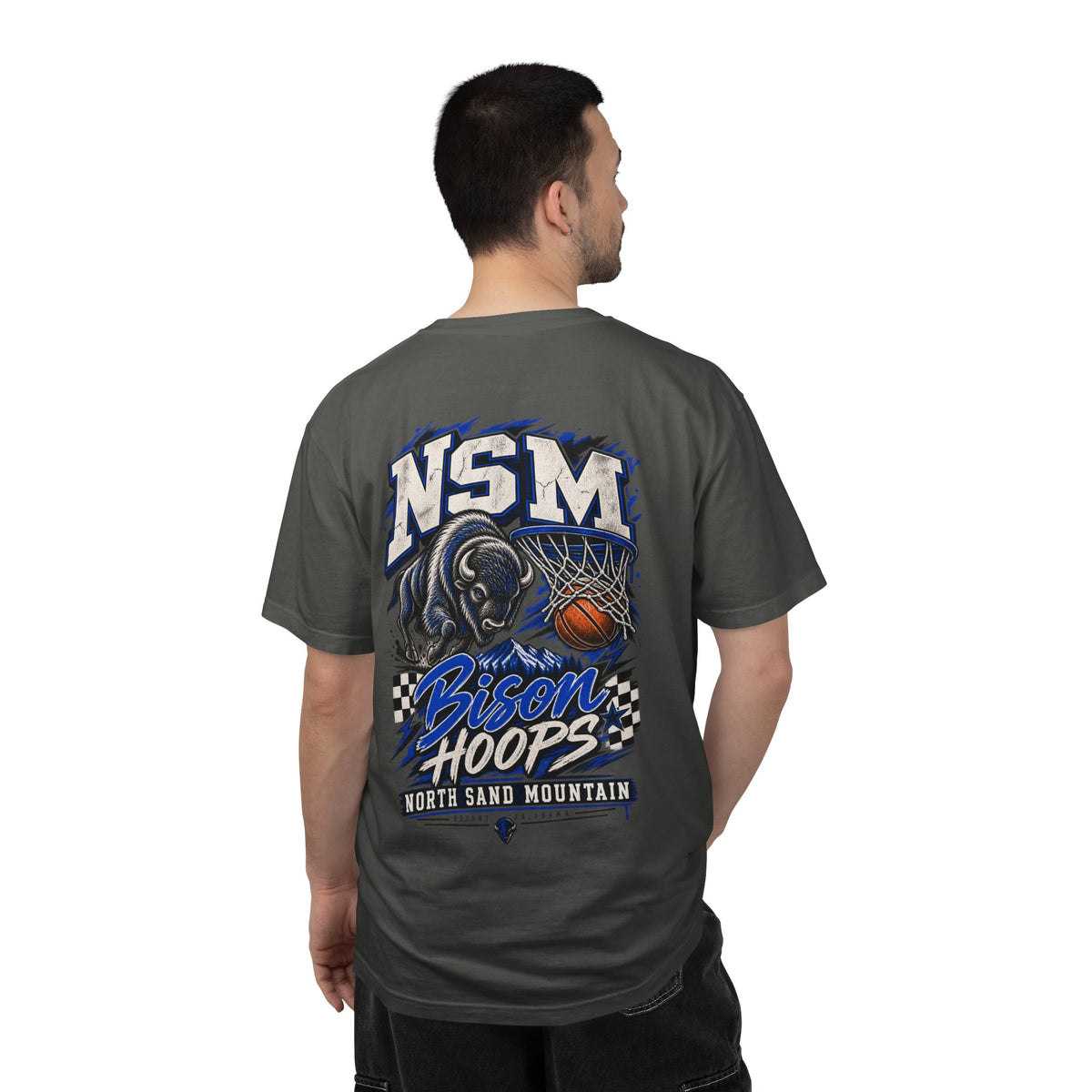 NSM Bison Hoops Front & Back Tee