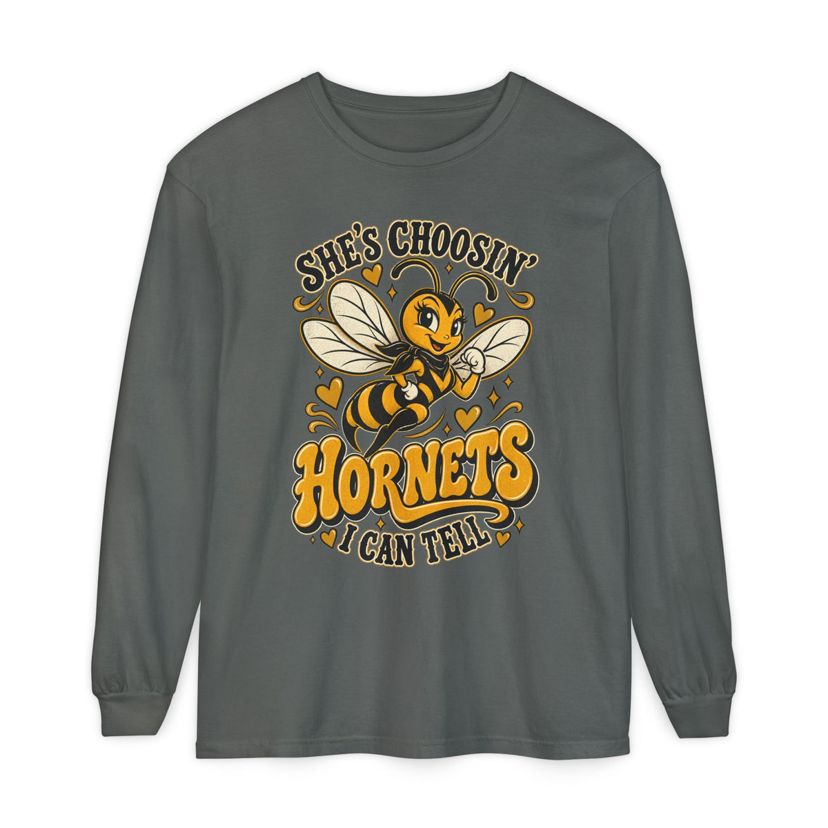 She’s Choosin’ Hornets, I Can Tell Vintage Long-Sleeve Tee
